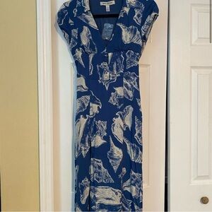 Urban Outfitters Blue and White Chantelle side slit midi dress no tag